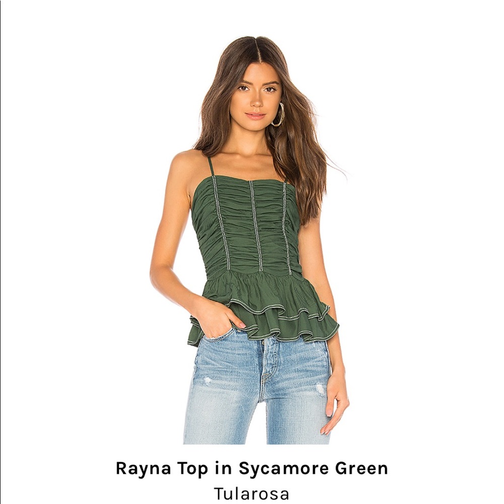 Green tularosa tank top